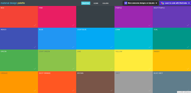Material design palette