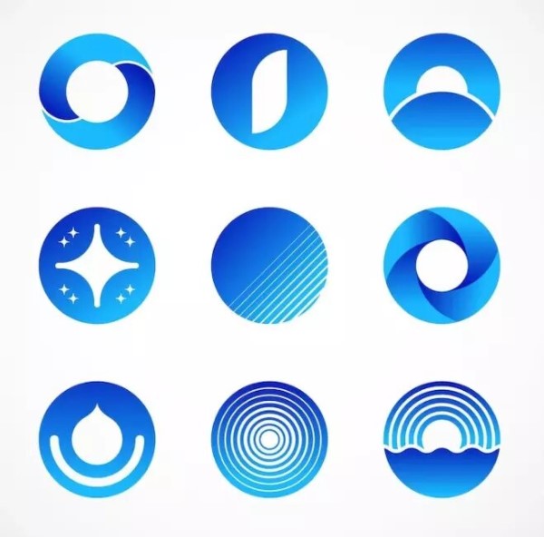 Palette de logo bleu