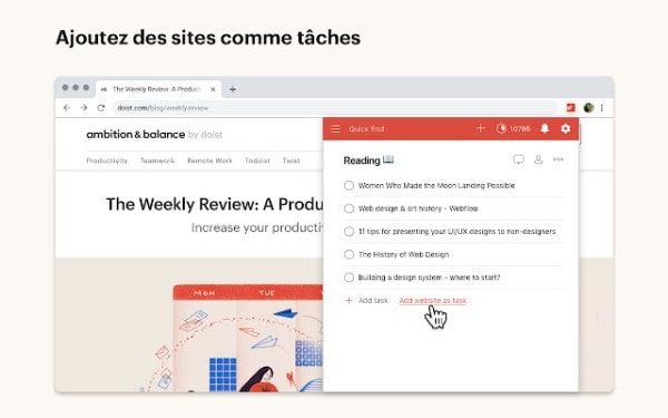 Extension Todoist pour Chrome